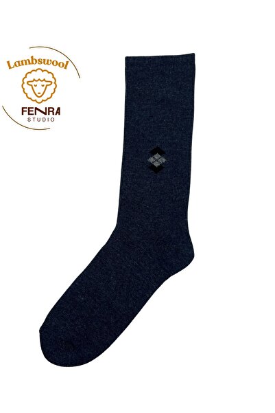FENRA STUDIO Men's Winter Thermal Wool Lambswool Full Terry Warm Indigo Outdo...