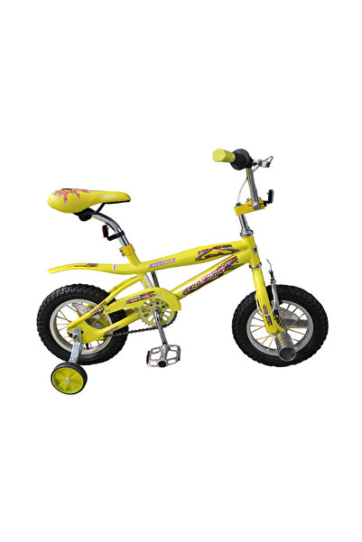 TSUMAB دراجة كوبرا للأطفال BMX مقاس 12 بوصة - دراجة حرة مع عجلات تدريب (أصفر)