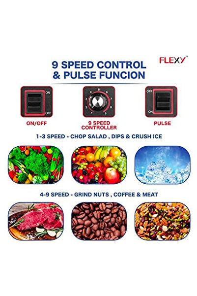 flexy Flexi® 2-Liter Jar 1500 Watts with 2 HP Motor, Heavy-Duty Commercial Blender, 2-Year Warranty