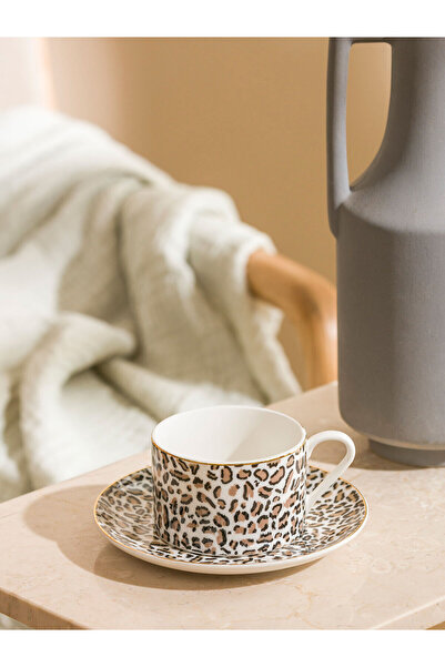 LC Waikiki New Season Leopard Printed Single Porcelain Coffee Cup Set 216 ml