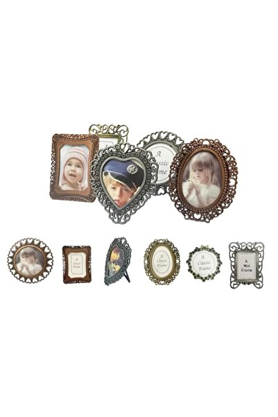 Generic Brand 6 PCS Mini Vintage Photo Frame Mini 1 In Picture Frames Alloy (...