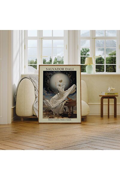 NinaStore Dali Duvar Sanatı, Salvador Dali, Piyano Posteri, Gerçeküstü Sanat