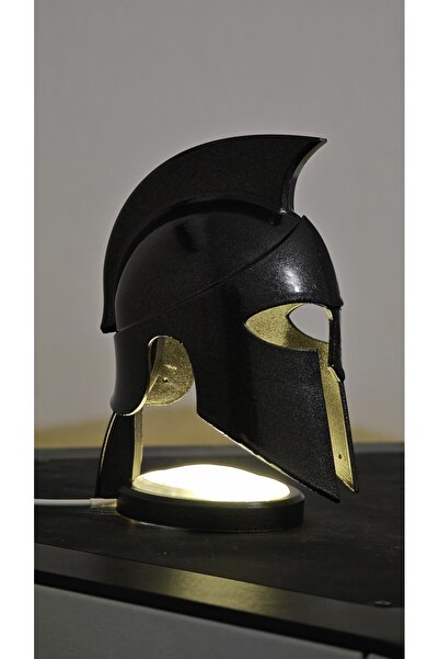 Morfem Spartan Miğfer Masa Lambası – Type-C Bağlantılı, Kendinden Aydınlatmal...