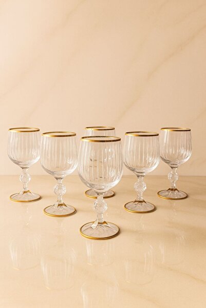 BOHEMİA CRYSTAL |   150 ml Set of 6 Plain M/A Cutting Coffee Side Water Glasses