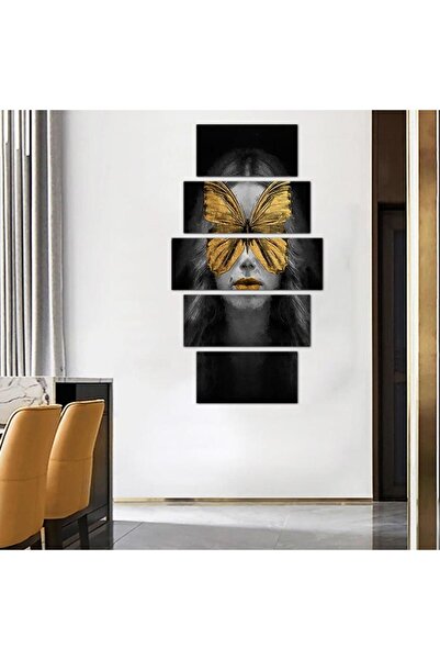 Generic Modern wall panel, drawing of a woman - 24040 - divided into five graduated pieces - 1