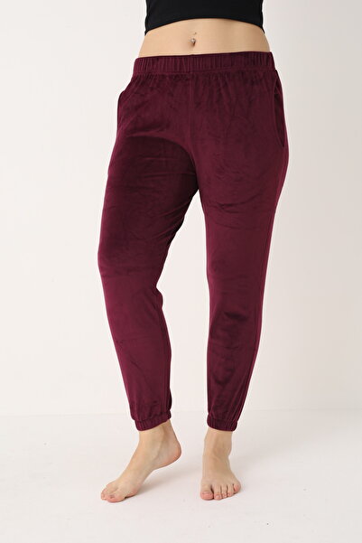 NETLY French Velvet Pajama Bottoms with Pockets - Elasticated Legs - (Altinay)