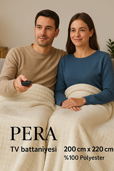 ZEYNO HOME TEKSTİL Pera Super Soft Tv Blanket Double Size 200X220 cm 100% Pol...