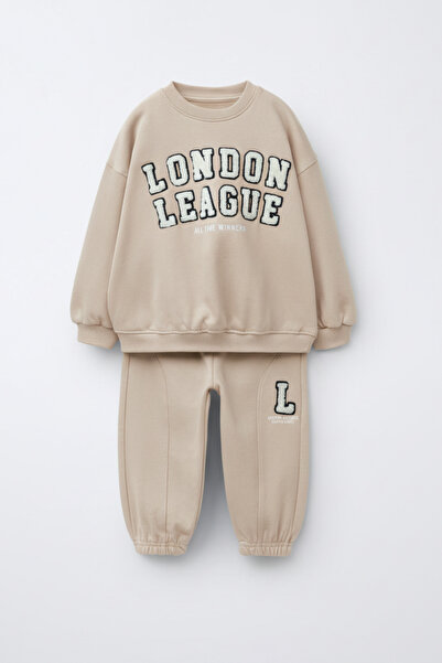 Magu Boys' Cotton London League Printed Tracksuit Set