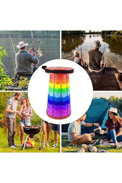 Generic Telescopic Collapsible,Portable Folding ,Adjustable Height,Retractable Stool,Compact & Heavy-Duty