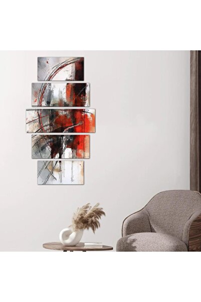 Generic Modern Abstract Art Wall Panel - 24527 - Divided into five graduated pieces - 1