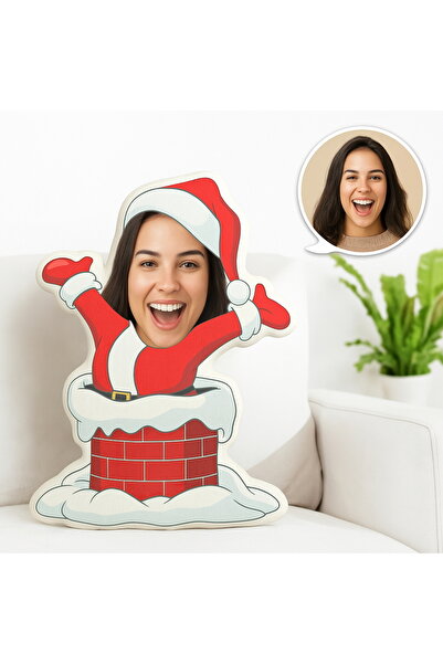 Yastık Deposu Kişiye Özel Noel Baba Yastığı – Fotoğraflı Yeni yıl Hediyesi