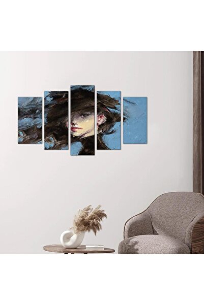 Generic Wall panel, artwork of a woman - 24577 - divided into five graduated pieces - 1