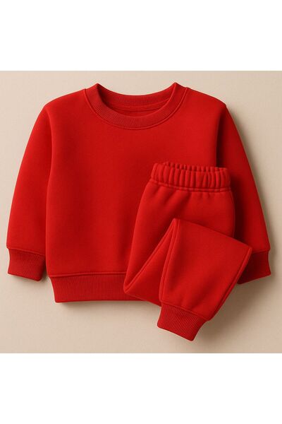 UESKİDS 3 İPLİK ŞARDONLU VE PAMUKLU EŞOFMAN TAKIMI