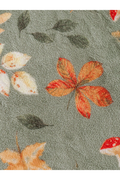LC Waikiki Özmarka New Season Leaf Patterned Single Blanket