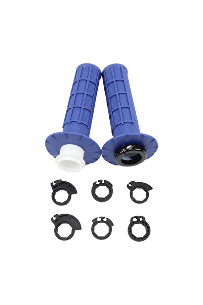 choice2 مقابض دراجة نارية زرقاء عالمية 7/8 بوصة (22 مم) مقابض يدوية سهلة التر...