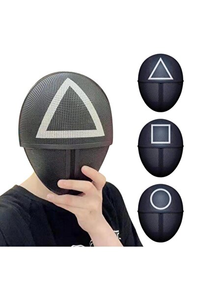Genel Markalar 3 Adet Squid Game Kalamar Oyunu Kostüm Maske Premium Kalite A+