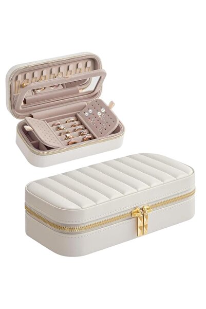 Generic Brand Stackable Jewelry Box with Mirror, 4-Tier Jewelry Storage Organ...