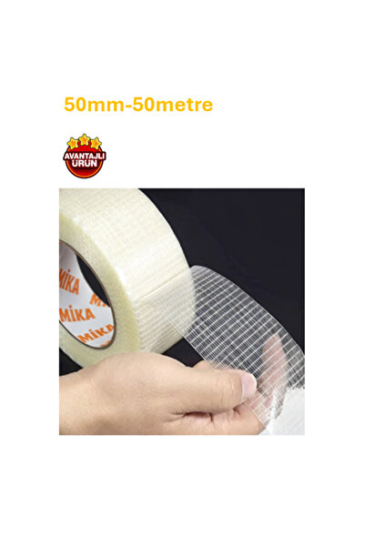 Store Enine Boyuna Lifli Bant 50mmx50mt Cros Çapraz Lifli Bant