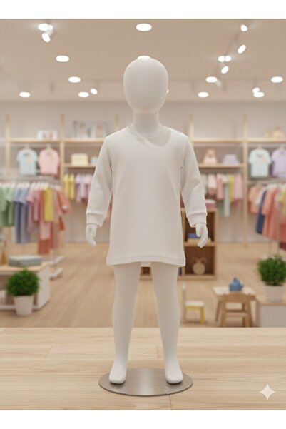 Jasminya Baby Unisex White Long Sleeve Basic Bodysuit with Snap Buttons at th...