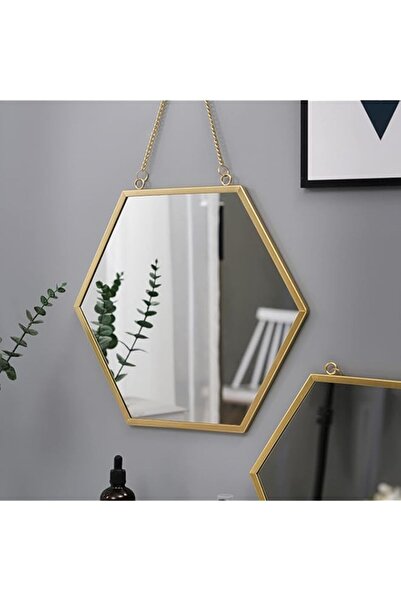 Generic Pentagonal wrought iron frame wall mirror for bathrooms, entryways, b...