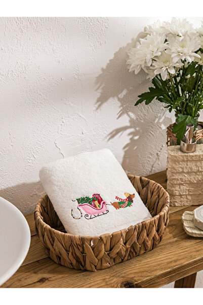 LC Waikiki Vizyon Yeni Sezon Yılbaşı Temalı Pamuklu Yüz Havlusu 50x80 cm