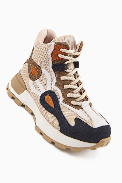 Limoya Emma Lacivert Süet Detaylı Bağcıklı Kadın Spor Bot