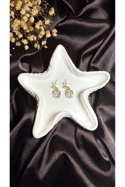 XUPİNGS JEWELRY Pırlanta Model Kadın Çelik Kararmaz Xuping Sallantılı Küpe