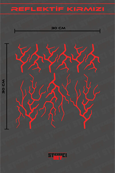 STİCKERCI BEY Şimşek Yıldırım Sticker 30 x 30 cm Folyo Kesim Evrensel Ünivers...