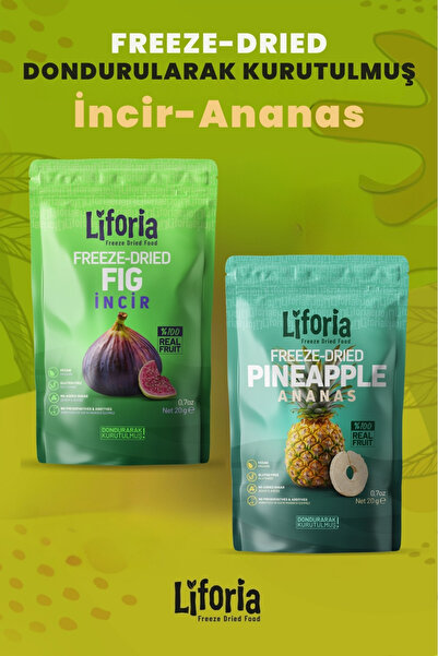 Liforia 2’li Dondurularak Kurutulmuş Kuru Meyve - Sağlıklı Atıştırmalık - İnc...