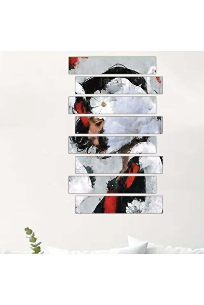 Generic Modern wall panel, drawing of a woman - 24008 - divided into eight pieces