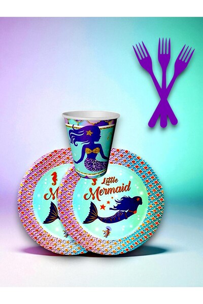 partylady مجموعة أدوات تقديم الطعام ذات الطابع البحري للاستخدام مرة واحدة تتس...