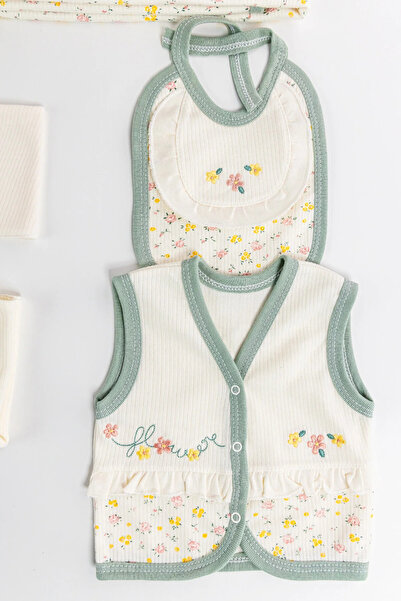 Babymod Floral Embroidered Frilly Cotton 10 Piece Baby Girl Hospital Outlet Baby Set