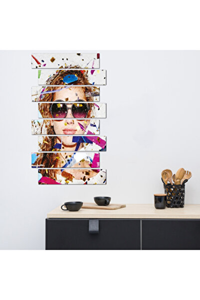 Generic Wall panel - Woman artwork - 30025 - divided into eight pieces