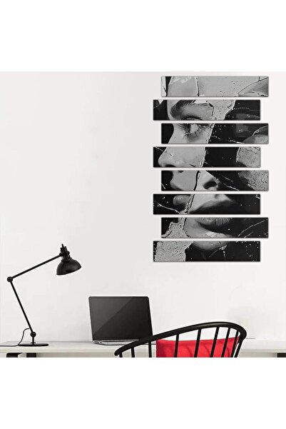 Generic Modern wall panel, drawing of a woman - 24124 - divided into eight pieces