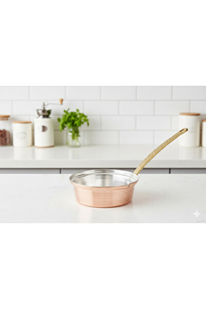 Zinnun Copper Sauce Bowl Set (16 Cm-420 Gr, 19 Cm-500 Gr,)