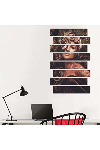 Generic Modern wall panel, drawing of a woman - 24140 - divided into eight pieces