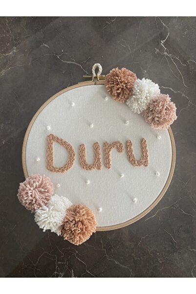 Glow Bebek Kapı Süsü, 21 cm, Punch Nakışlı,Hastane Kapı Süsü,İsimli Kapı Süsü