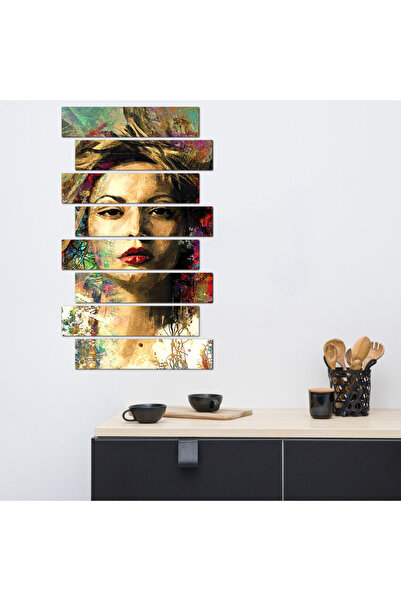 Generic Wall panel - Woman artwork - 30033 - divided into eight pieces