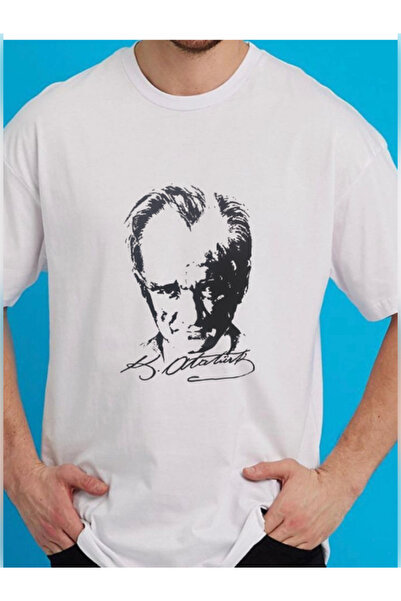 TİMİSİVA Tricou unisex supradimensionat ATATURK SIGNATURE B cu imprimeu % bum...