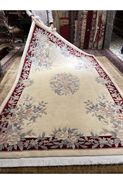 RD RAMAZAN DAĞ EL HALI SANATI El Dokuma Kabartmalı Çin Halısı Ebat 280x183