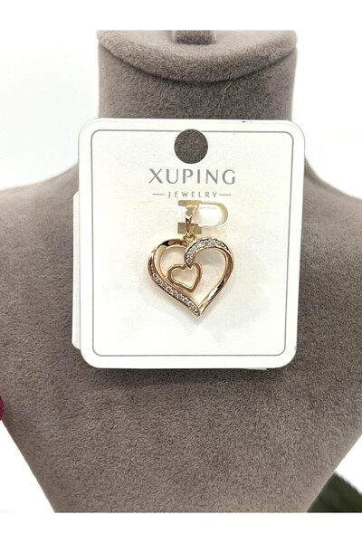 XUPING JEWELRY Sonsuzluk Motifli Kolye Ucu (18k Rose 1x1,6cm)