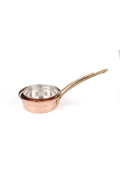Zinnun Copper Sauce Bowl Set (16 Cm-420 Gr, 19 Cm-500 Gr,)