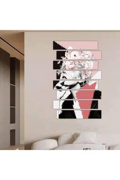 Generic Modern wall panel, drawing of a woman - 24018 - divided into eight pieces -