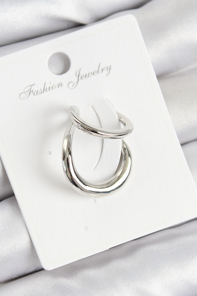 Skygo Brass Ring Model Silver Color Right Cartilage Earring - Tj-Bkp10997