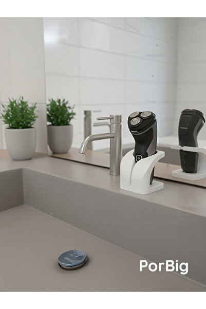 PorBig Tıraş Makinesi Tutucu Stand | Şık ve Kaymaz