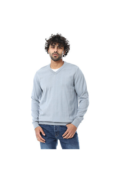 COUP سترة رجالية كاجوال بأكمام طويلة - رمادي