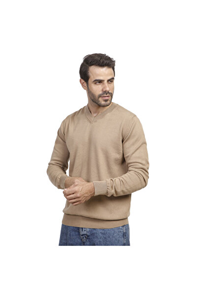 COUP سترة رجالية كاجوال بأكمام طويلة - جمل