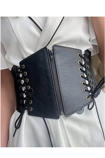 VEYA حزام خصر عريض بسحاب ورباط من الجوانب