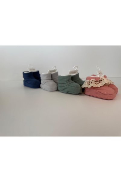 Reva baby Cotton Stretchy Ribbed Booties