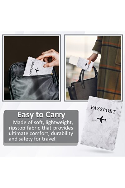 Boldy Patterned Passport Cover - Passport Protection Case with Pocket - Passport Wallet - Passport Protective Case